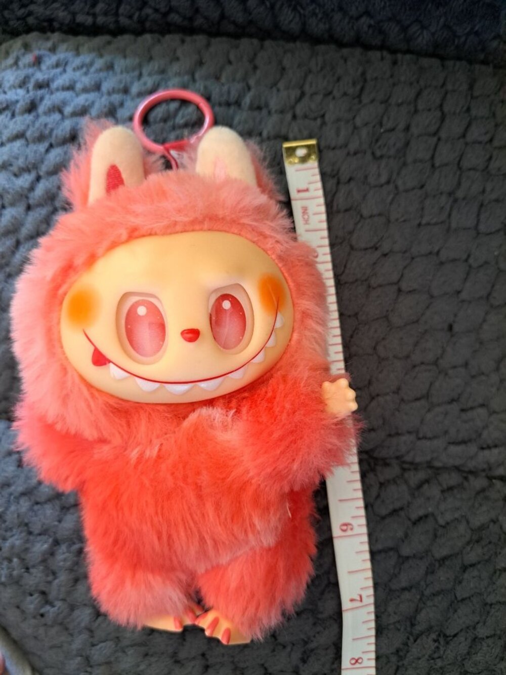 Pop Mart Labubu V3 Big Into Energy Love Keychain Doll Pink Authentic Collect Toy - Picture 7 of 8